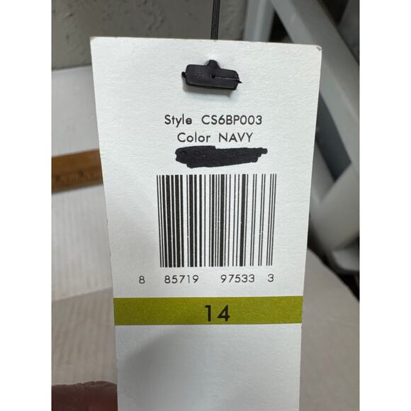 Calvin Klein Womens Navy Three Button Blazer Preppy Corporate Office Size 14 NWT - Picture 4 of 6